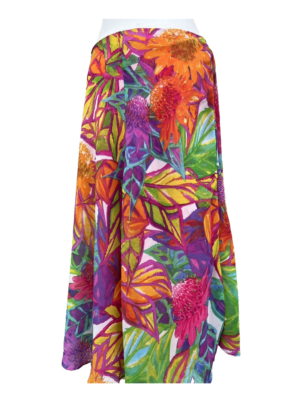 Ralph Lauren flower women skirt flare size 10 multicolored A000279 - Picture 1 of 8
